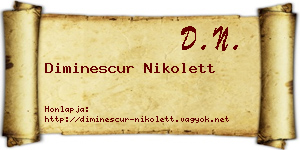 Diminescur Nikolett névjegykártya